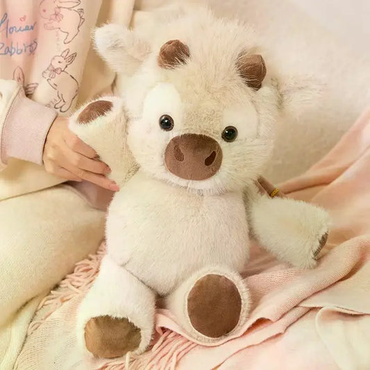 1Pcs 40Cm Huggable Running Cow Stuffed Animal Doll Adorable Highland Cattle Plush Toy Soothing Companion Children'S Gifts